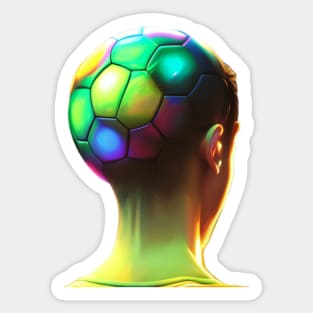 Football Head Neon Sticker